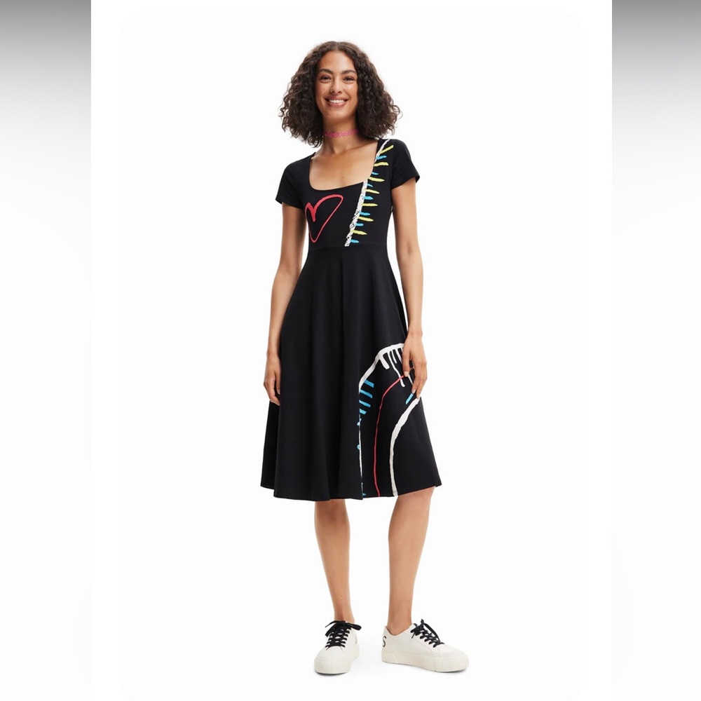 Arty A-Line knit dress